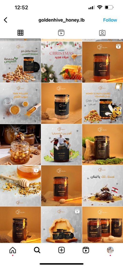 Golden Hive — Social Media · Food Brand by Cucdila