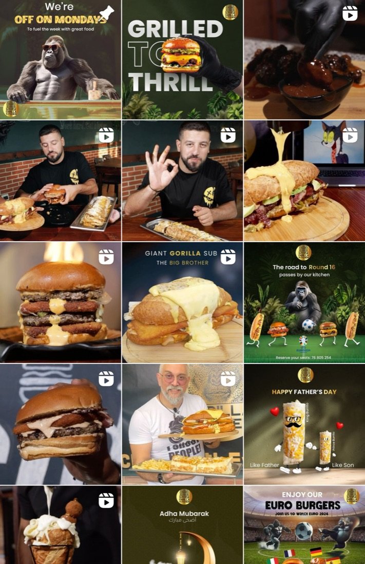 Gorilla Kitchen — Social Media · F&B by Cucdila